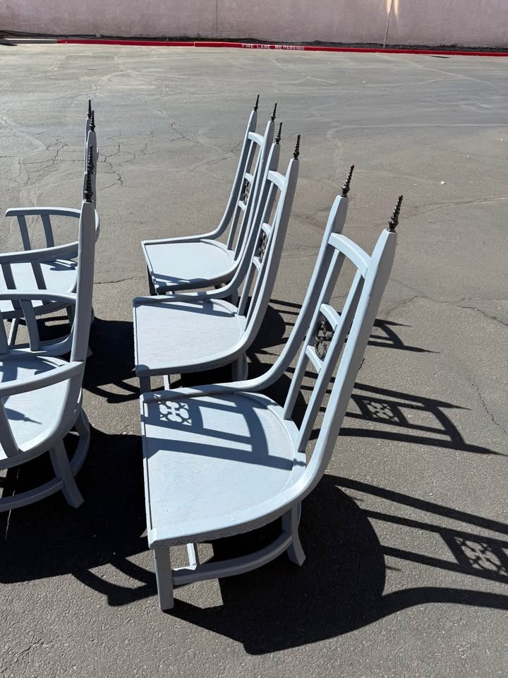 Gothic Style Dining Chairs side Gothic Style Dining Chairs - Set of 6