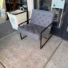 Modern Alder and Tweed Armchair