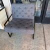 Modern Alder and Tweed Armchair