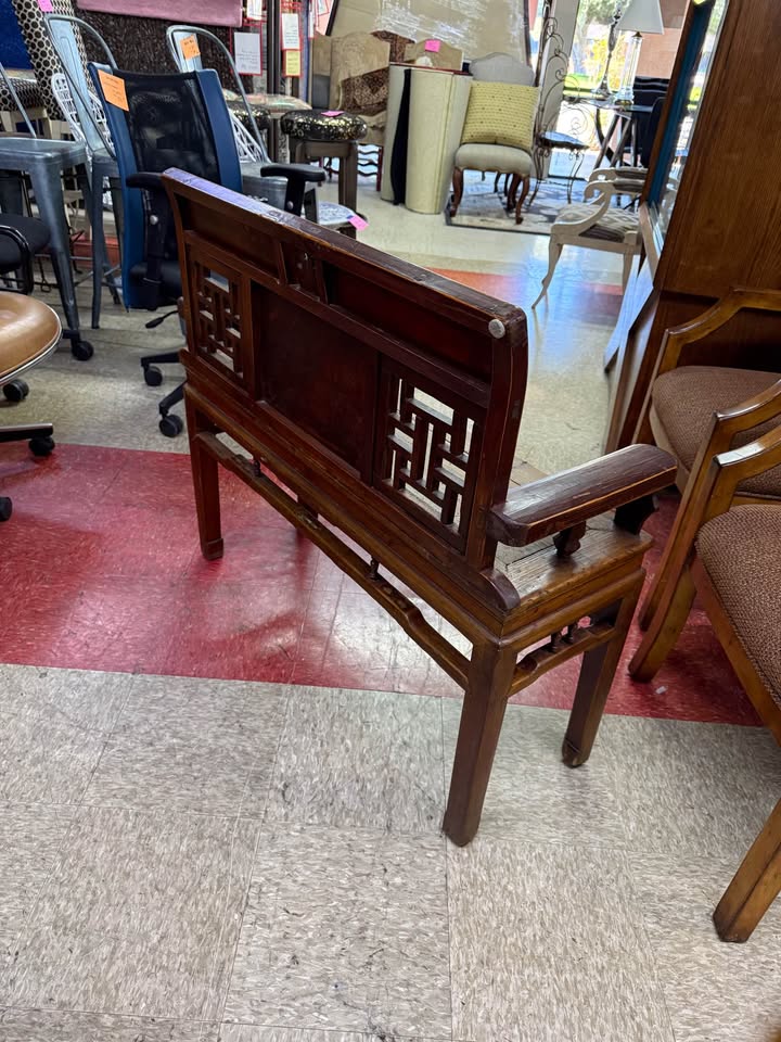Antique Asian Bench back Antique Asian Bench