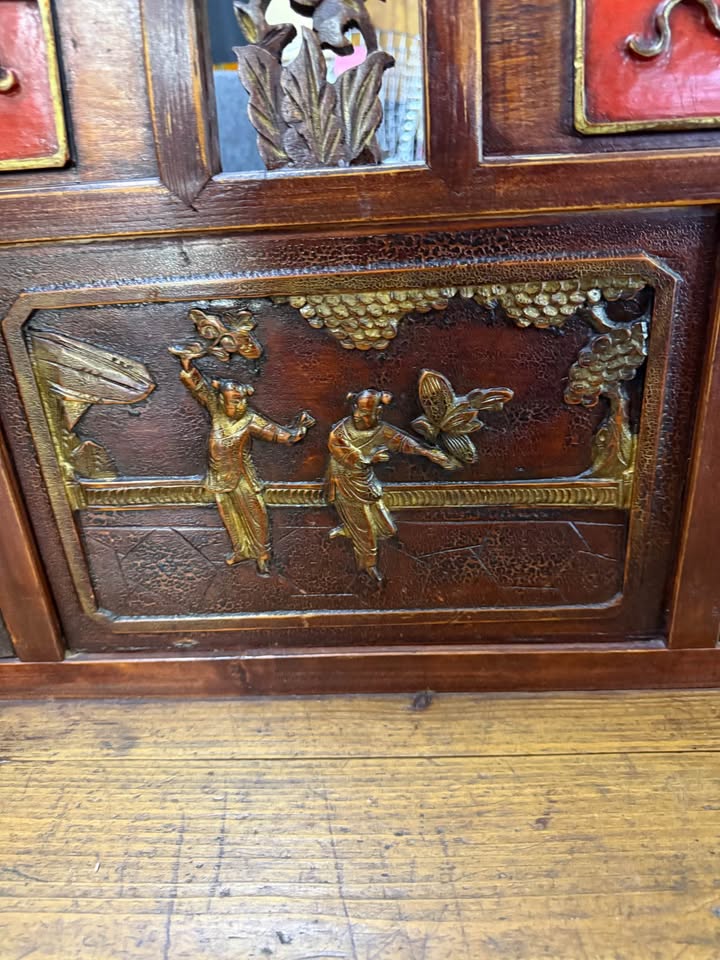 Antique Asian Bench scene Antique Asian Bench