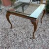 Glass Top Dining Table with Wood Base