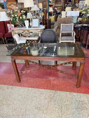 Glass Top Writing Desk or Table