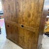 Large English Country Drop-Down Desk with File Drawers