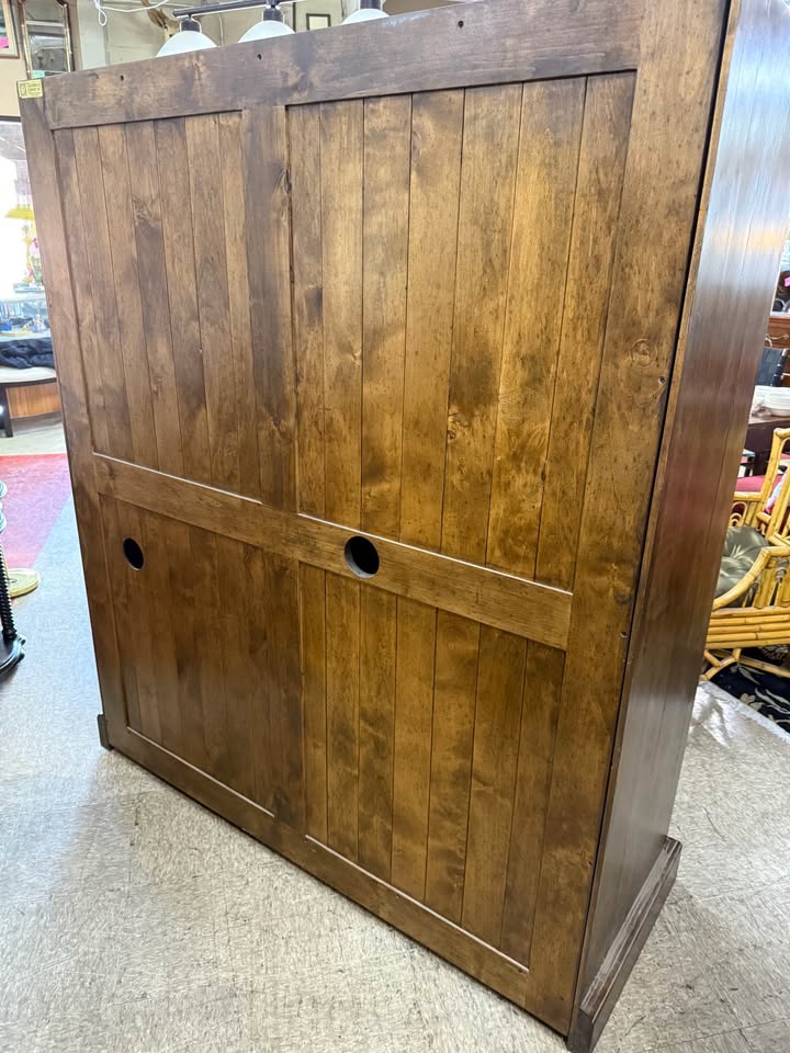 Large English Country Drop-Down Desk with File Drawers