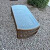Boho Rattan Coffee Table with Glass Top