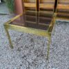 Expandable Brass Dining Table closed MCM Expandable Brass Dining Table - 2 available 1 small & 1 large