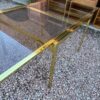 Expandable Brass Dining Table length MCM Expandable Brass Dining Table - 2 available 1 small & 1 large