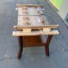 Expandable Dining Table with Slate Edges whole mechanism Expandable Dining Table with Slate Edges