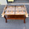 Expandable Dining Table with Slate Edges whole mechanism 2 Expandable Dining Table with Slate Edges