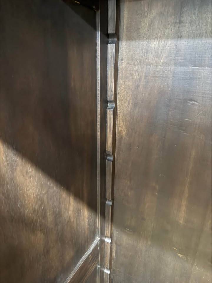 Inlaid Wood Storage Cabinet