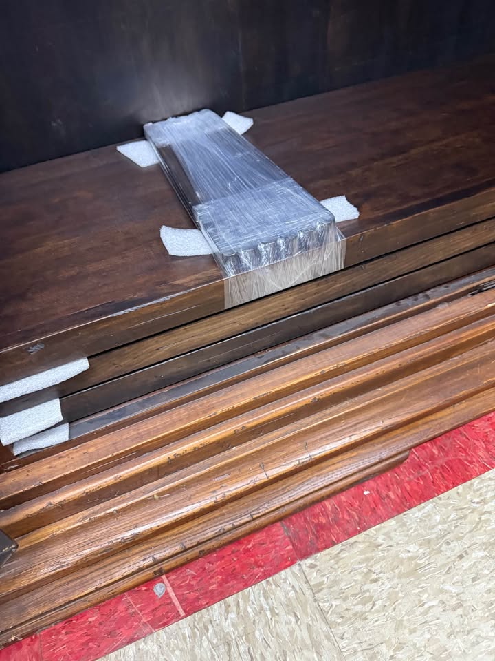 Inlaid Wood Storage Cabinet