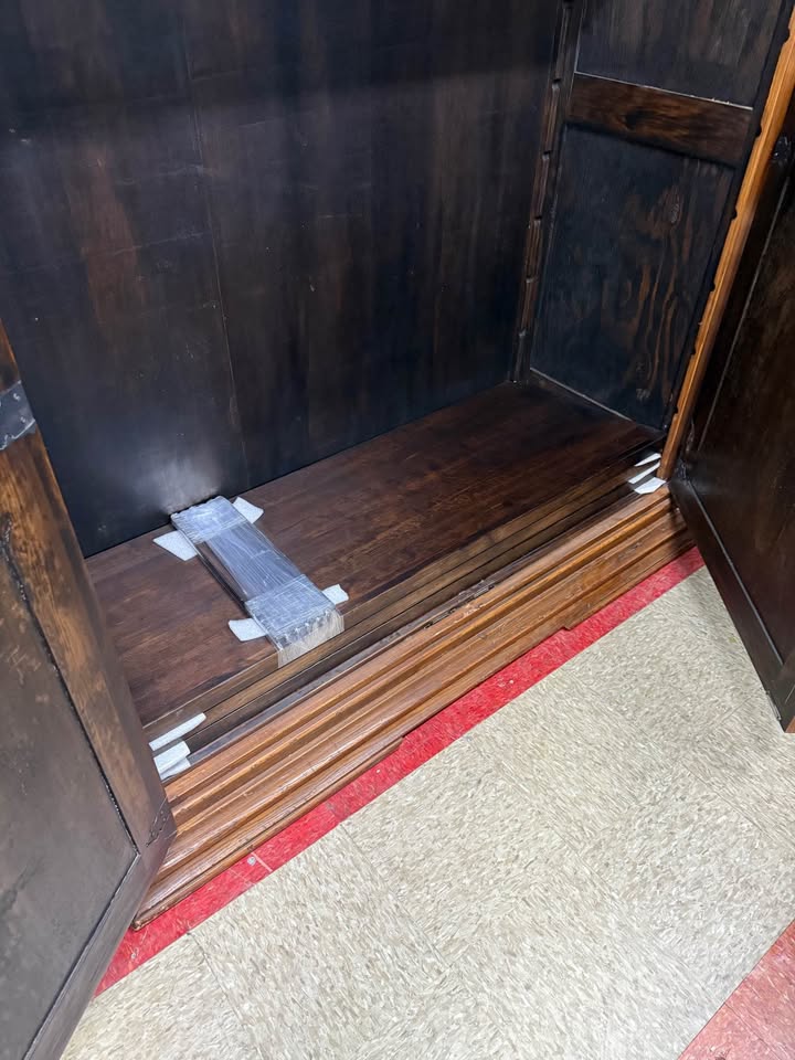 Inlaid Wood Storage Cabinet