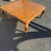 Large Wood Coffee Table with Diamond Pattern