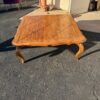 Large Wood Coffee Table with Diamond Pattern