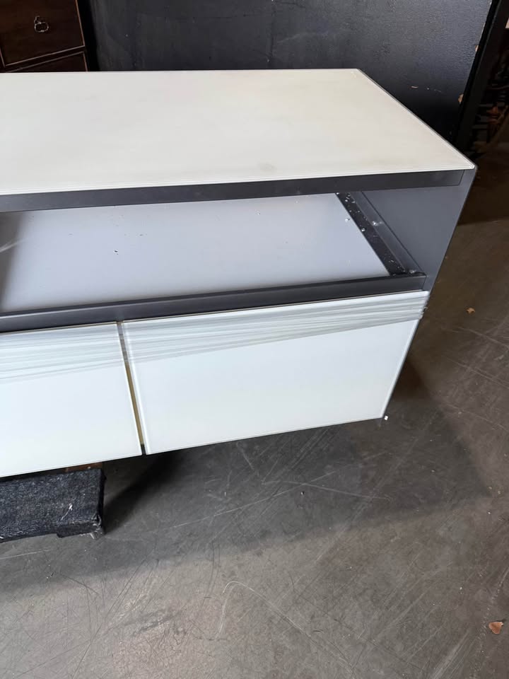 Modern Frosted Glass TV Stand