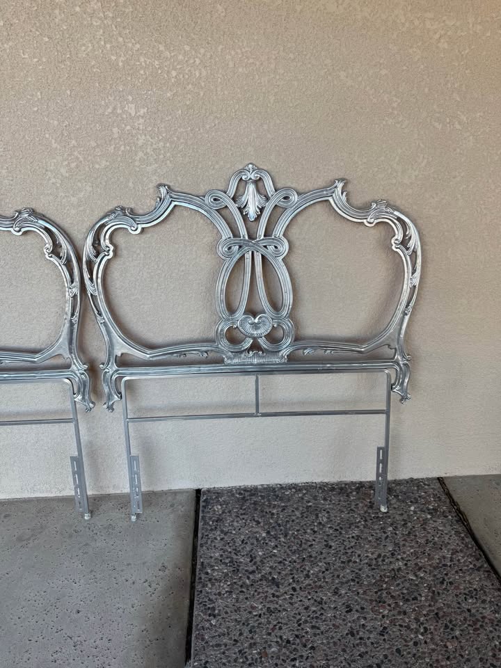 Hollywood Regency Iron Headboards - 2 Available