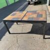 Iron Dining Table with Slate Top