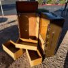 Vintage Steamer Trunk drawers Vintage (Military?) Steamer Trunk