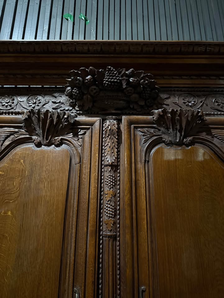 Antique Hand Carved French Armoire