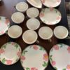 Desert Rose Franciscan dishware set cups saucers Desert Rose Franciscan Dishware Set - Over 50 Pieces