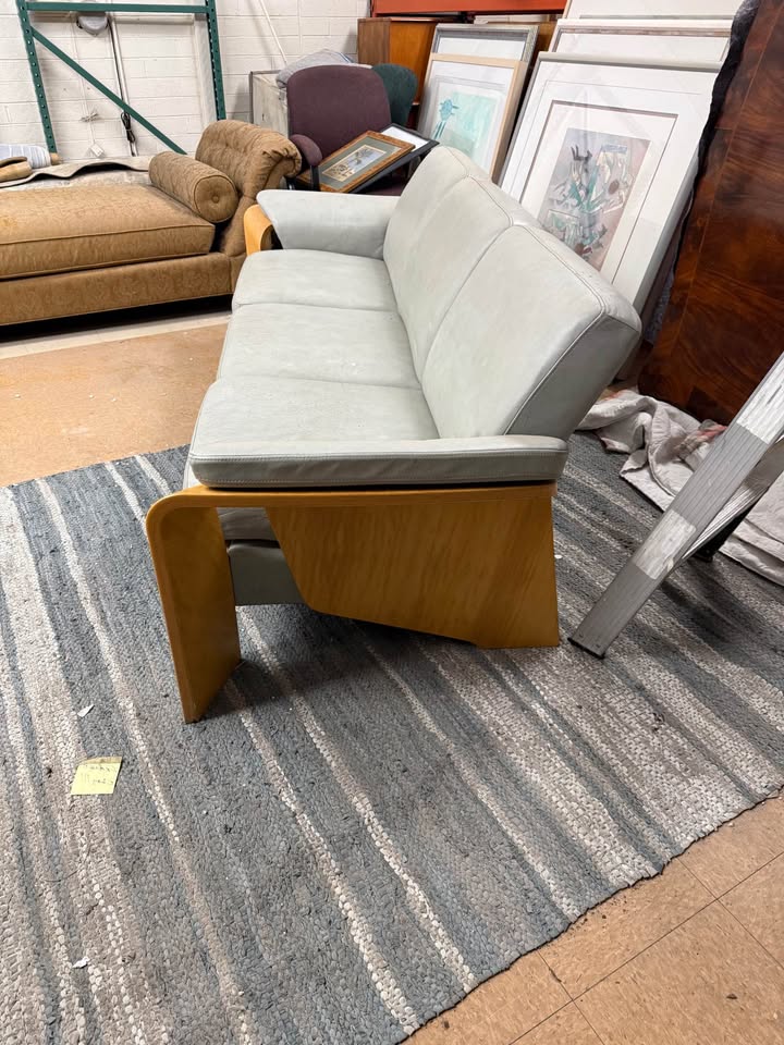 Ekornes Leather Sofa side Ekornes Leather Sofa - not at the store