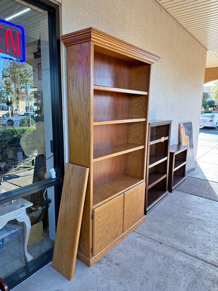 Extra Tall Oak Bookcase