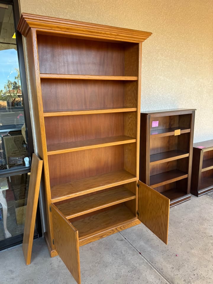 Extra Tall Oak Bookcase