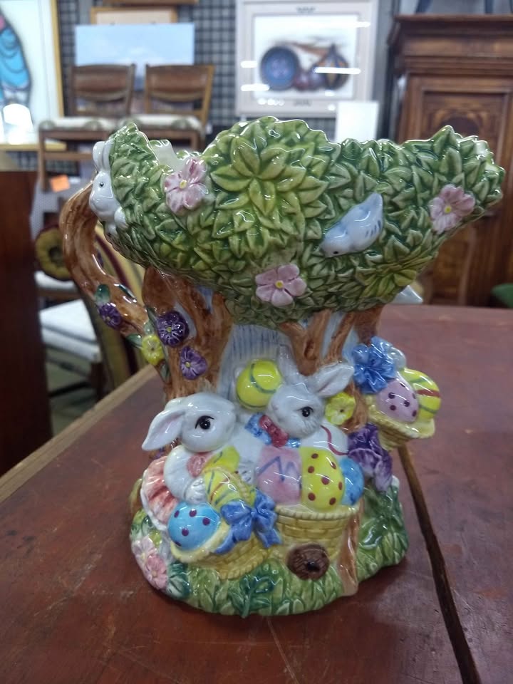 Fitz and Floyd Teapot, Pitcher, and Platter