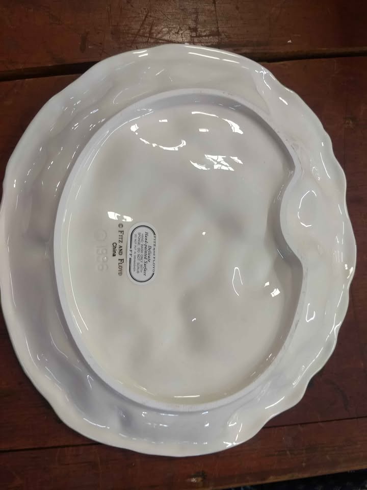 Fitz and Floyd Teapot, Pitcher, and Platter