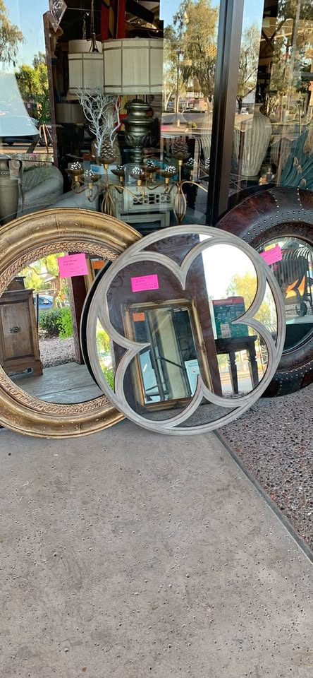 Framed Round Designer Mirrors Framed Round Designer Mirrors