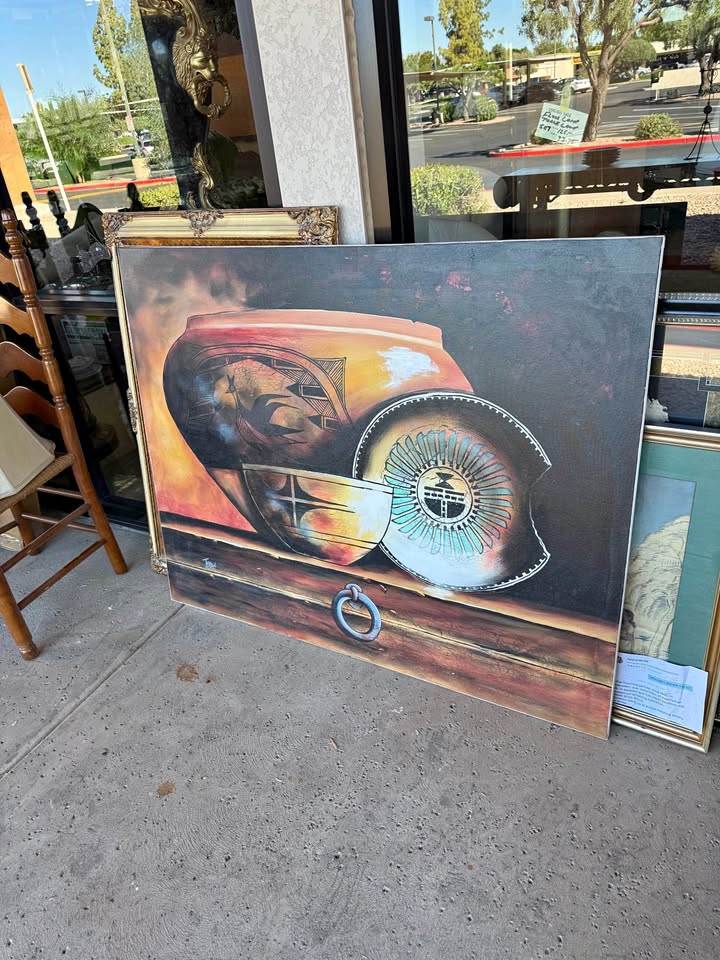 Oil Painting of Native American Pots