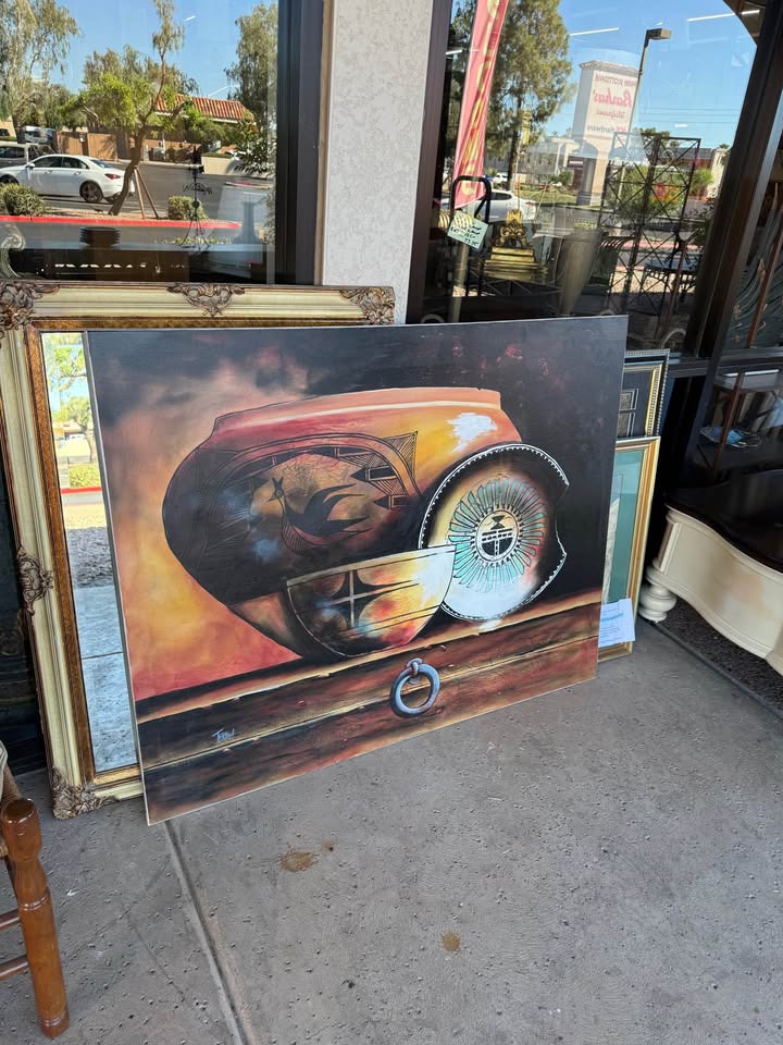 Oil Painting of Native American Pots