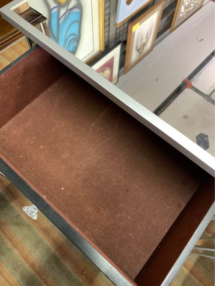 Pair of Mirrored Nightstands drawer Pair of Mirrored Nightstands