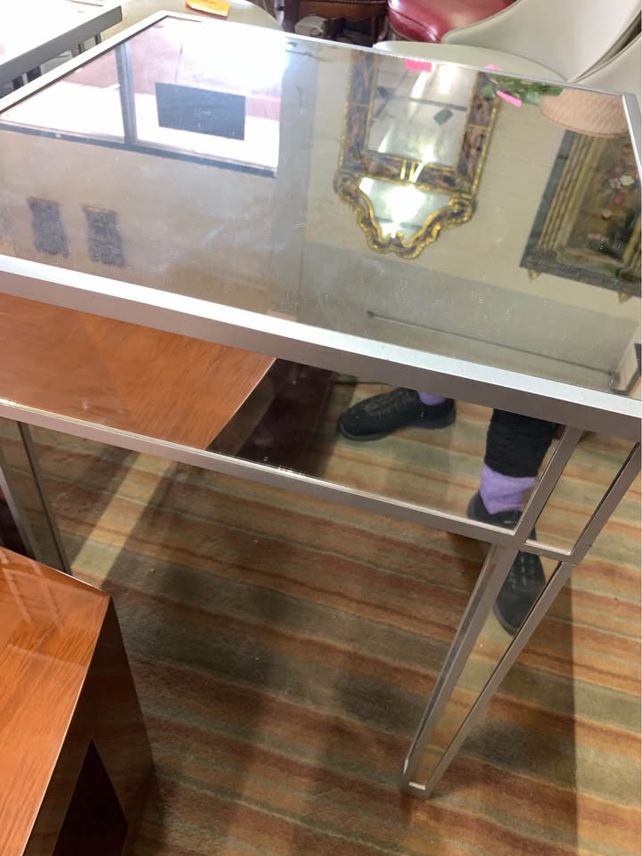 Pair of Mirrored Nightstands side Pair of Mirrored Nightstands