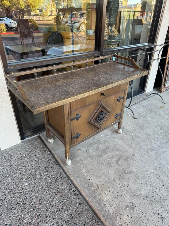 Vintage Gothic Style Bar Cart