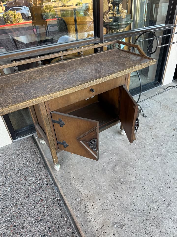 Vintage Gothic Style Bar Cart