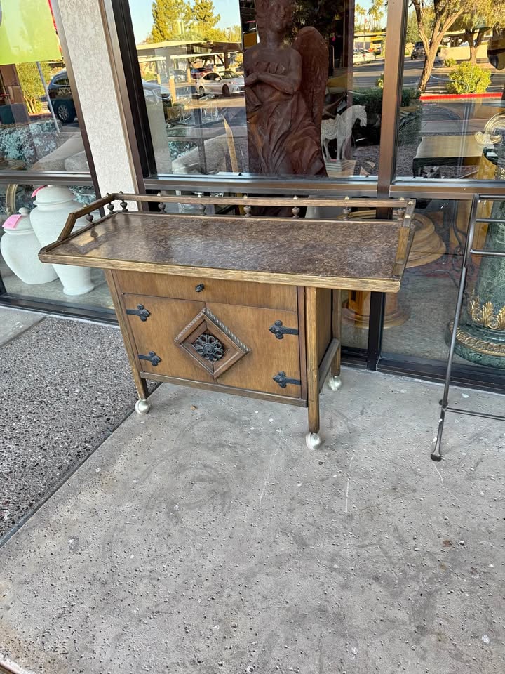Vintage Gothic Style Bar Cart