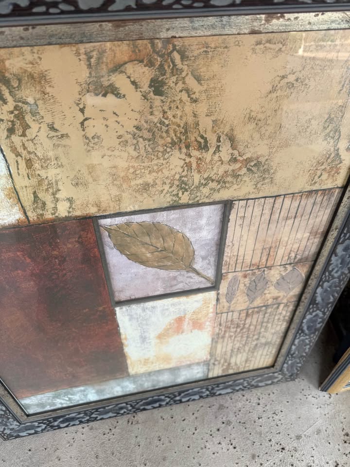 Abstract with Leaves and Frame