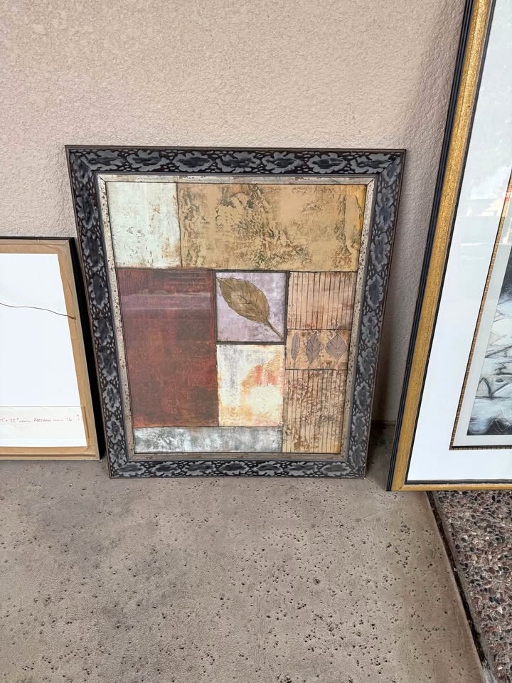 Abstract with Leaves and Frame