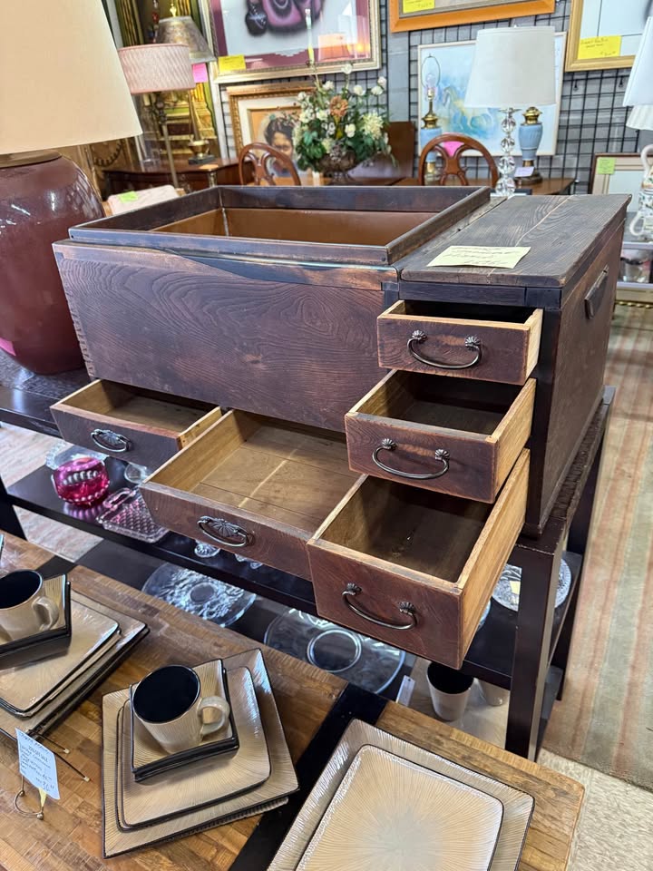 Antique Japanese Keyaki Wood Hibachi