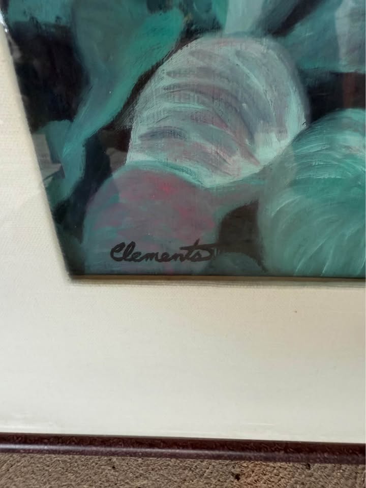 Blue and Green Acrylic Paintings - Set of 3