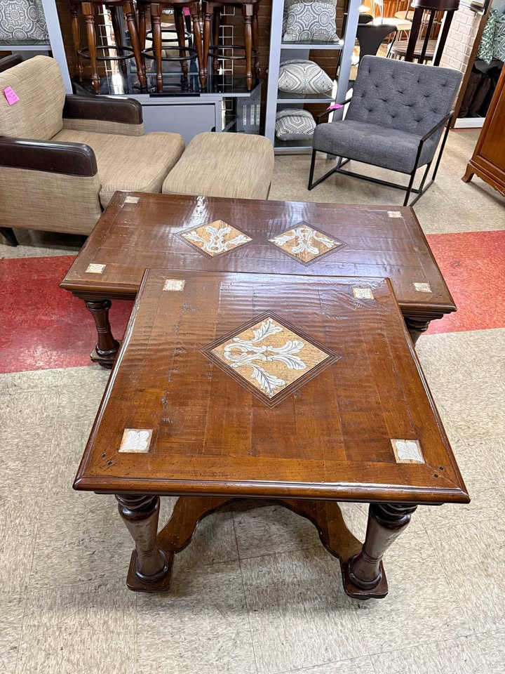 Italian Inlaid Coffee and End Table Set