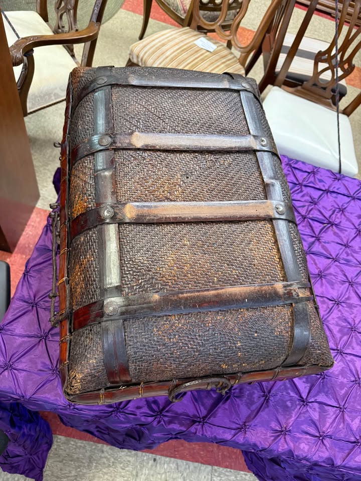 Antique Asian Bamboo and Rattan Case
