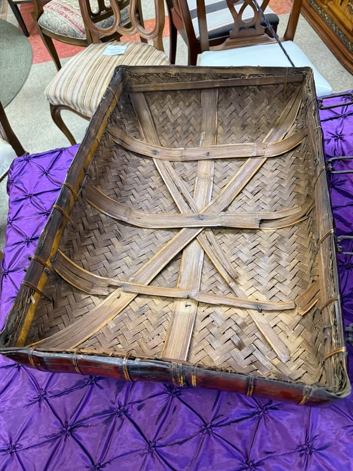 Antique Asian Bamboo and Rattan Case