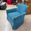 Blue Upholstered Armchair side Blue Upholstered Armchair
