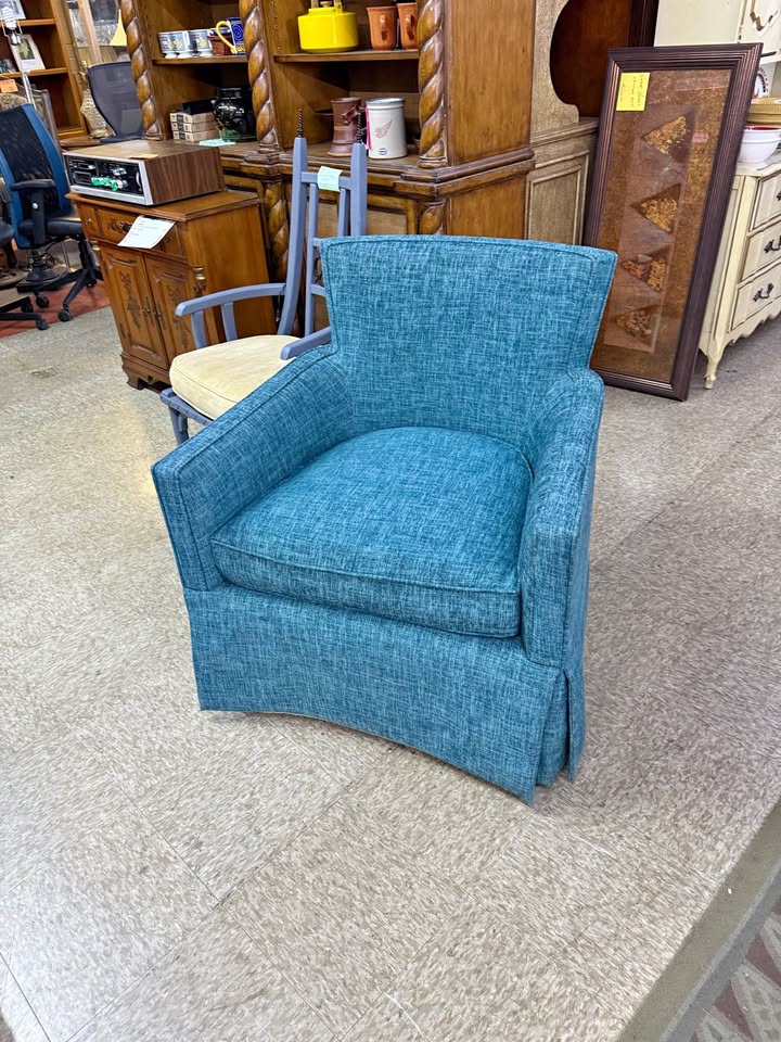 Blue Upholstered Armchair Blue Upholstered Armchair