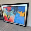 Colorful Abstract Art with Frame LARGE Colorful Abstract Art with Frame