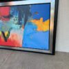 Colorful Abstract Art with Frame signature LARGE Colorful Abstract Art with Frame
