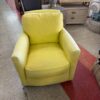 Crate and Barrel Yellow Swivel Rocker Armchair front Crate and Barrel Yellow Swivel Rocker Armchair
